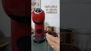 Café solúvel usando cápsula reutilizável na máquina Dolce Gusto cafe dolcegusto nescafe bomdia [upl. by Carlene67]