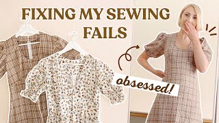 Turning My Sewing Fails into DREAM Dresses  Sew With Me [upl. by Derril]