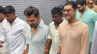 Varun Dhawan Atlee Kumar amp Murad Khetani Reached Lalbagh Cha Raja For Bappas Blessing [upl. by Hett963]