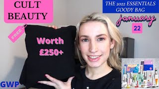 CULT BEAUTY The 2022 Essentials Goody Bag GWP January 2022 UNBOXING [upl. by Eniron]