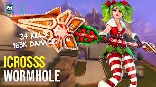 iCrosss Evie 34 KILLS 163K DAMAGE Paladins Competitive  Master  WORMHOLE [upl. by Fabiolas]