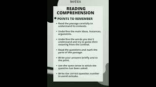 Class 1211109 English Reading comprehension tips  CBSE [upl. by Lorianna]