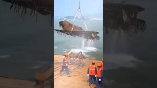 Airplane crash water Landing  air crash investigation water Landing  Take mobile Crane jcb video [upl. by Bithia79]