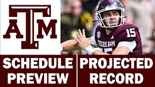 Texas AampM Football 2024 Schedule Preview amp Record Projection [upl. by Ahseyd]