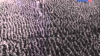 Parade of 60 000 German prisoners of war in the streets of Moscow Under escort 1944 [upl. by Evars594]