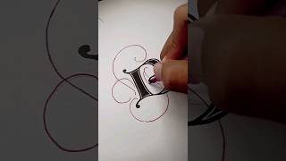 Satisfying Lombardic Letter B  Lettering with a Gel Pen x Artbyabhishek [upl. by Yanel602]