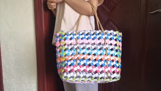 BASKET MAKING TUTORIALEASYHOMEMADE BASKETCRAFTHAND CRAFTSART [upl. by Lauhsoj533]