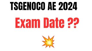 TSGENCO AE Exam Date 2024  Check Exam Date [upl. by Tshombe]