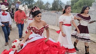 QUINCEAÑERA BAILANDO POR TODO EN RANCHO CON BANDA TAMBORAZO EL MOLINO ZACATECAS MEXICO [upl. by Nyliahs203]