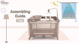 Tinnies Playpen  Newborn Bassinet  Playard with Changing Station  Assembling Guide [upl. by Anikehs258]