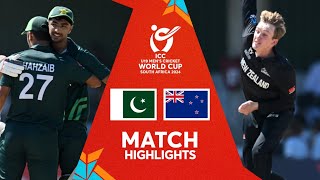 Pakistan v New Zealand  Match Highlights  U19 CWC 2024 [upl. by Hjerpe]