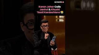 Koffee With Karan 8 Karan Johar Calls Janhvi Kapoor amp Khushi Kapoors Family Sasta Kardashians [upl. by Leinaj839]