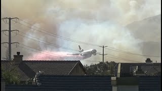 DC10 Air Tanker 911 on Slinkard Fire at Topaz Lake [upl. by Maitund224]