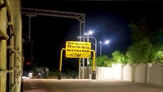 Nizamabad Railway Station From Train  Night View  Telangana [upl. by Tull]