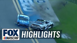 AJ Allmendinger and Austin Cindric make contact to win Stage 1  NASCAR ON FOX HIGHLIGHTS [upl. by Dirgis]