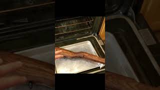 EASILY Remove COSMOLINE From MILSURP Rifle STOCK  Cleaning up SKS stock with OVEN HEATING Short [upl. by Rexferd431]