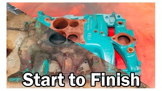 How to Clean and Restore a Cast Iron Intake Manifold [upl. by Aivizt]