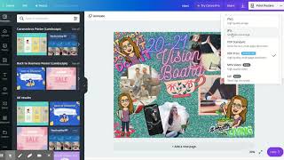How to Download your Vision Board from Canva [upl. by Lenneuq136]