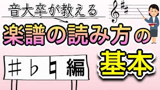 【音大卒が教える】楽譜の読み方の基本〜臨時記号と調号、♯ ♭ ナチュラル 編〜 [upl. by Claiborne]