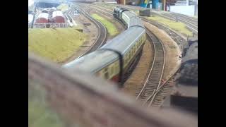 The HORNBY is LMS Duchess Class No46235 City of Birmingham was running on OO Gauge Layout V4 [upl. by Annoyik549]