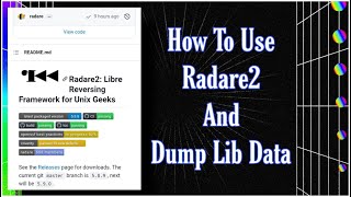 How To Use Radare2 And Dump Lib Data [upl. by Leitnahs]