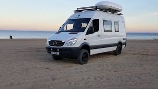 Sprinter 4x4 on the sand beach Desert dunes [upl. by Verlie]