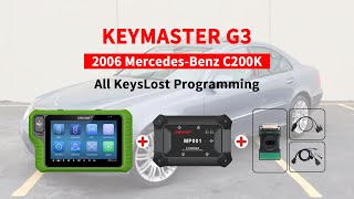 OBDSTAR KeyMaster G3 for 2006 Mercedes Benz C200K All Keys Lost Programming [upl. by Ateerys]