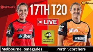 🔴LIVE Melbourne Renegades Women vs Perth Scorchers Women  MLRW vs PRSW Live  17th Match WBBL 2024 [upl. by Fenn]