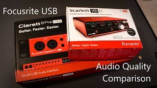 Focusrite Scarlett vs Clarett USB Preamp Comparison [upl. by Radnaxela]