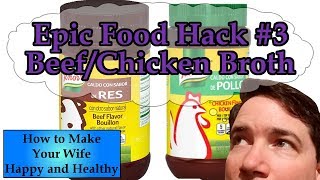 Easy Chicken or Beef Broth  Epic Food Hack 3 [upl. by Tybi]