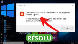 Erreur OpenGL non supporté sous Windows 1011 [upl. by Euqinot755]