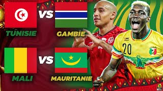 🔴🇬🇲🇹🇳 GAMBIE  TUNISIE  🇲🇱🇲🇷MALI  MAURITANIE  🇹🇳 LA TUNISIE EN HUITIEME   CAN [upl. by Osithe204]