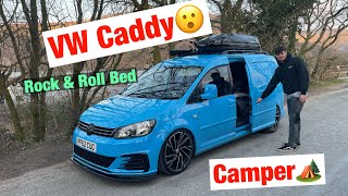 VW CADDY CAMPER EPIC MICRO CAMPER TV DIESEL HEATER [upl. by Ienttirb57]