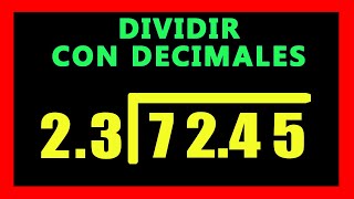 ✅👉 Division de Dos Numeros DECIMALES [upl. by Ehlke]