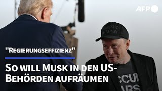 So will Musk im USRegierungsapparat aufräumen  AFP [upl. by Randi377]