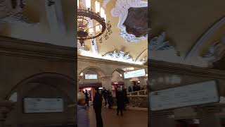 Real Moscow metro shorts  komsomolskaya station shortsvideo metro moscowmetro traveltimes [upl. by Elburr]