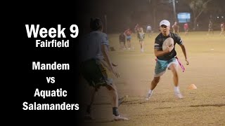 Mandem vs Aquatic Salamanders  Fairfield Tuesday Oztag Div 3  Week 9 [upl. by Hamehseer]