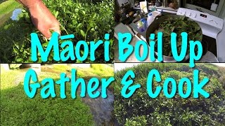 Another Māori Boil up gather and cook [upl. by Tinor]