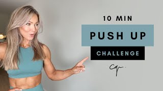 10 Min PUSH UP CHALLENGE at Home Workout  How many can you do [upl. by Ydahs]