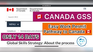 GSS CANADA Global Skills Strategy 14 Days Program For Work Visa [upl. by Naomi]