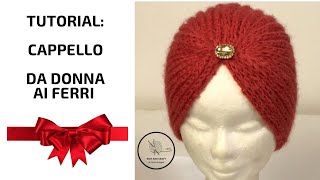 TUTORIAL Cappello turbante da donna ai ferri [upl. by Luigino]