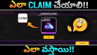 Free Diamonds in Telugu in Free Fire  Rooter App  Free Fire  How To Get Diamonds From Rooter App [upl. by Cockburn98]