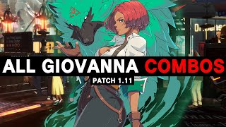 Giovanna Combo Video Patch 111  Guilty Gear Strive [upl. by Eatnohs]