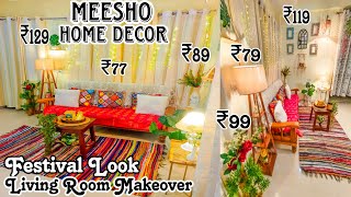 Meesho  Home Decor Living Room Makeover in budget  Festival look meeshohomedecor Meesho [upl. by Loux633]