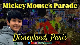 Mickey Mouses Evening Parade at Disneyland Paris during Christmas 2023 amp New Year 2024 [upl. by Enowtna]