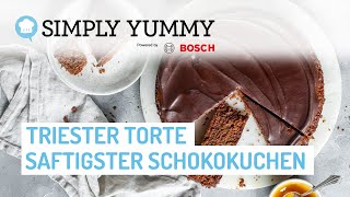 Triester Torte – saftiger Schokokuchen mit SchokoladenGanache 🍫  SIMPLY YUMMY Rezepte [upl. by Ashford719]