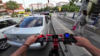 Elektrikli scooter onvo rx8 Ankara Etlik Yenimahalle Millet bahçesi turu [upl. by Frazier]