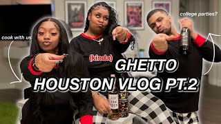 SPEND A WEEK IN HOUSTON WITH MEKEES amp RYKKY PT2 matching pjs rating ghetto tv cooking more [upl. by Jaeger]