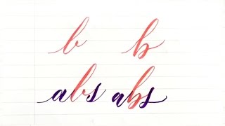 Brush Pen Calligraphy b in Real Time [upl. by Htevi]