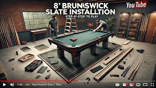 Complete 8 Brunswick Slate Pool Table Installation [upl. by Ahsaz]